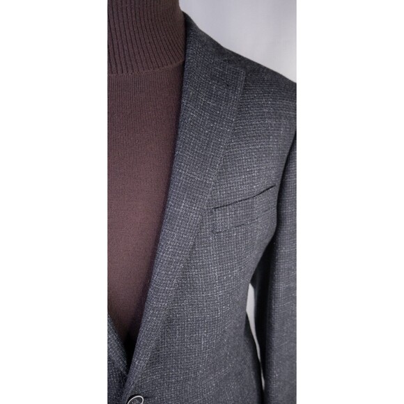 Joseph Abboud Heritage COMERO Sport Coat Men Size 46L Gray Wool/Cotton 2 Button - Picture 4 of 14